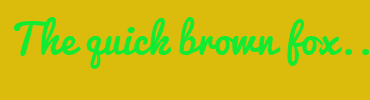 Image with Font Color 13EB33 and Background Color DBBC0D